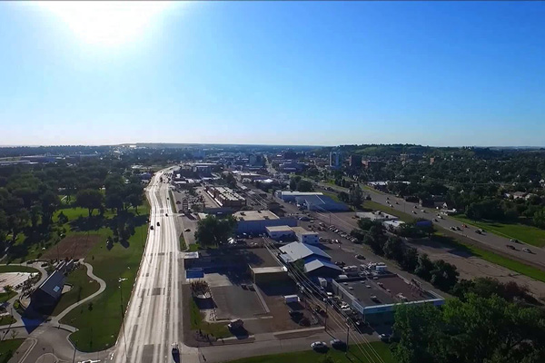 Aerial view of Rapid City